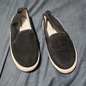 Navy blue slip on shoes